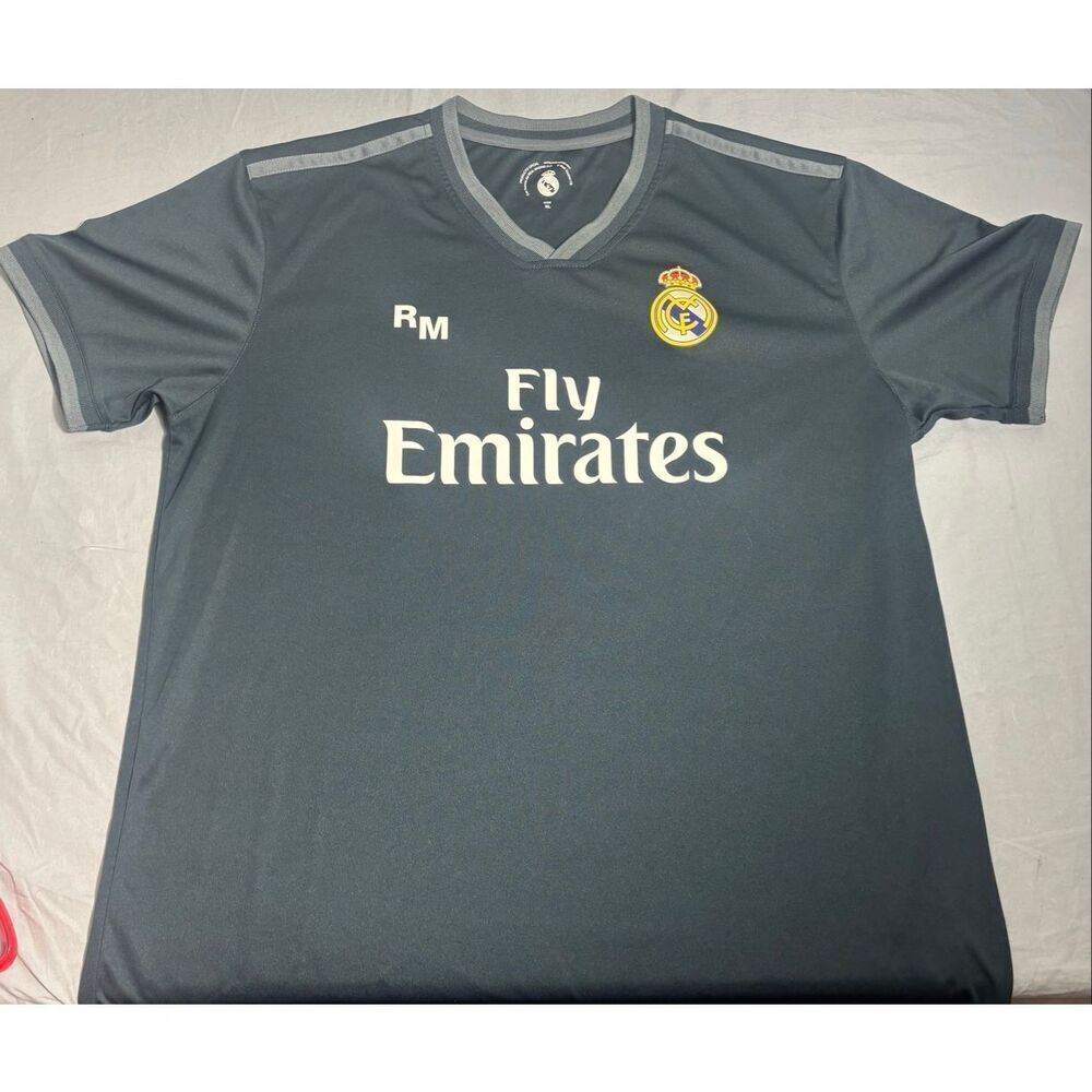 Real Madrid Football Jersey Soccer Shirt Mens Size XL RM La Liga Black